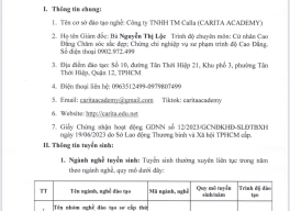 KẾ HOẠCH VỀ VIỆC TUYỂN SINH ĐÀO TẠO CÁC NGÀNH/ NGHỀ DỊCH VỤ THẨM MỸ TRÌNH ĐỘ SƠ CẤP 2023