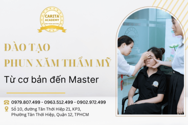 Đào tạo phun xăm thẩm mỹ từ cơ bản đến master tại Carita Academy