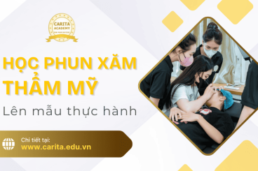 Học phun xăm thẩm mỹ ở đâu được lên mẫu thực hành? - Carita Academy