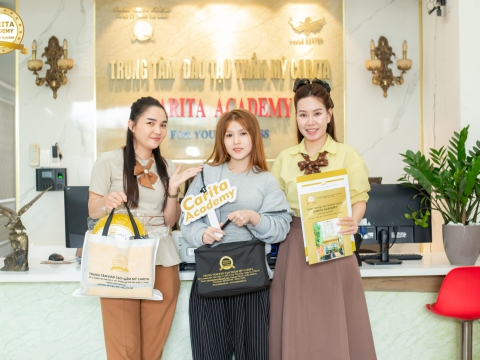 CHÀO ĐÓN BẠN HỌC VIÊN MỚI GIA NHẬP LỚP NAIL TẠI CARITA ACADEMY!