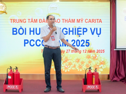 Bồi huấn PCCC tại Carita Academy