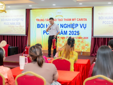 Bồi huấn PCCC tại Carita Academy