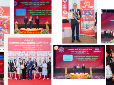 CARITA ACADEMY ĐƯỢC BÌNH CHỌN THƯƠNG HIỆU MẠNH QUỐC GIA NĂM 2025