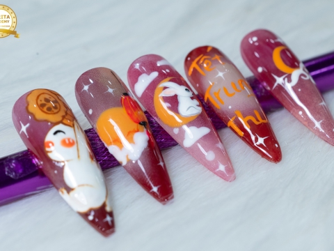 HỌC VIÊN LỚP NAIL LÊN MẪU NAIL 