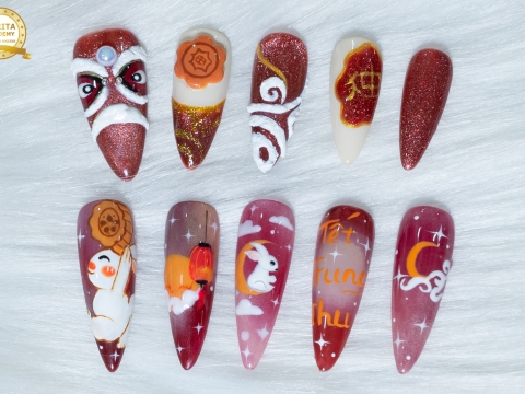 HỌC VIÊN LỚP NAIL LÊN MẪU NAIL 