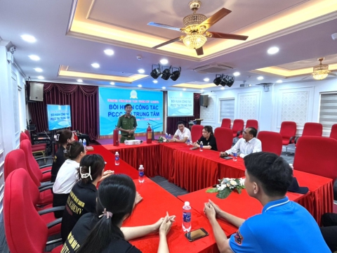 Bồi huấn công tác phòng cháy chữa cháy tại trung tâm đào tạo thẩm mỹ Carita