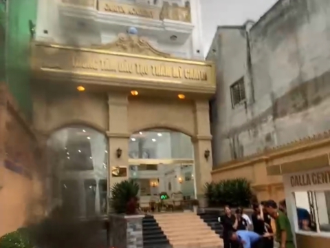 Bồi huấn công tác phòng cháy chữa cháy tại trung tâm đào tạo thẩm mỹ Carita