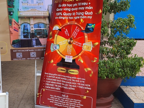 Tuyển sinh nghề thẩm mỹ ngày 5/4/2024 tại trường THPT Quang Trung Thị trấn Gò Dầu, Tây Ninh 