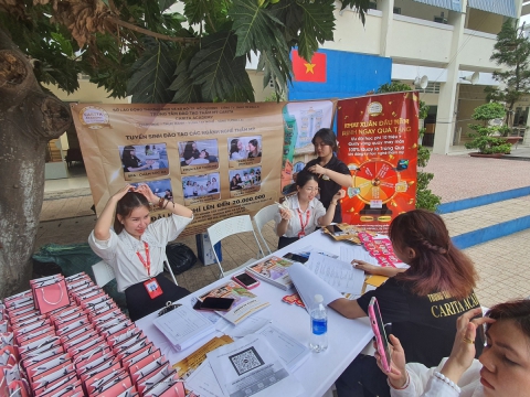 Tuyển sinh nghề thẩm mỹ ngày 5/4/2024 tại trường THPT Quang Trung Thị trấn Gò Dầu, Tây Ninh 