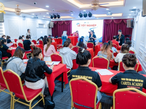 Phối hợp đối tác tổ chức thi An toàn y tế tháng 7/2024 tại Hội trường Carita Academy