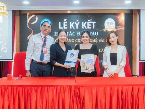 Lễ Ký Kết: Sát Cánh Cùng Phát Triển Nghề Thẩm Mỹ - Cao Đẳng Công Nghệ Sài Gòn & Caria Academy 