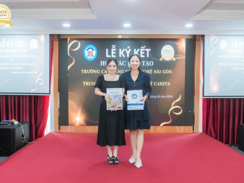 Lễ Ký Kết: Sát Cánh Cùng Phát Triển Nghề Thẩm Mỹ - Cao Đẳng Công Nghệ Sài Gòn & Caria Academy 