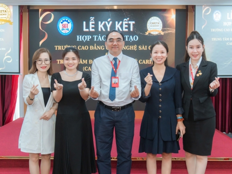 Lễ Ký Kết: Sát Cánh Cùng Phát Triển Nghề Thẩm Mỹ - Cao Đẳng Công Nghệ Sài Gòn & Caria Academy 
