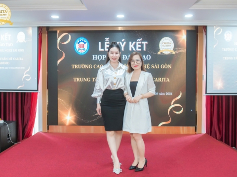 Lễ Ký Kết: Sát Cánh Cùng Phát Triển Nghề Thẩm Mỹ - Cao Đẳng Công Nghệ Sài Gòn & Caria Academy 