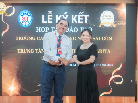 Lễ Ký Kết: Sát Cánh Cùng Phát Triển Nghề Thẩm Mỹ - Cao Đẳng Công Nghệ Sài Gòn & Caria Academy 