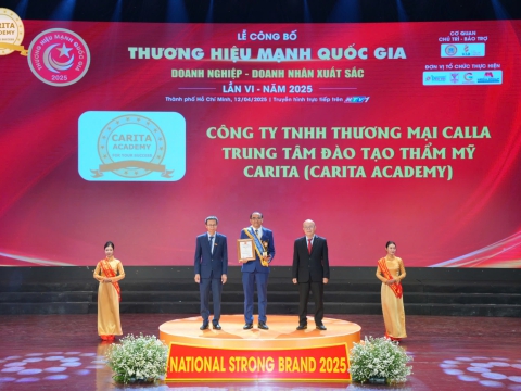 CARITA ACADEMY ĐƯỢC BÌNH CHỌN THƯƠNG HIỆU MẠNH QUỐC GIA NĂM 2025