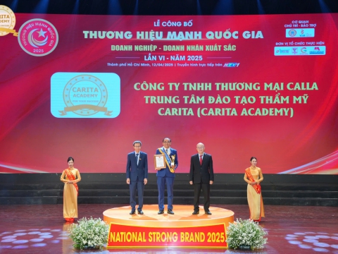 CARITA ACADEMY ĐƯỢC BÌNH CHỌN THƯƠNG HIỆU MẠNH QUỐC GIA NĂM 2025
