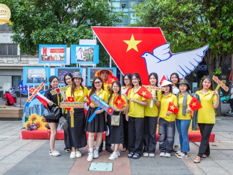 CARITA ACADEMY VỚI HÀNH TRÌNH VĂN HOÁ CHÀO MỪNG 50 NĂM GIẢI PHÓNG MIỀN NAM THỐNG NHẤT ĐẤT NƯỚC  30.4.2025