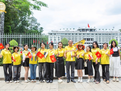 CARITA ACADEMY VỚI HÀNH TRÌNH VĂN HOÁ CHÀO MỪNG 50 NĂM GIẢI PHÓNG MIỀN NAM THỐNG NHẤT ĐẤT NƯỚC  30.4.2025