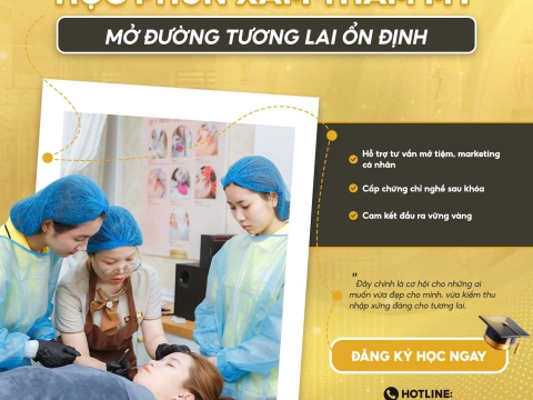Học phun xăm thẩm mỹ mở đường tương lai ổn định