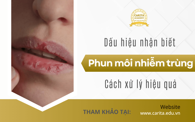 phun môi nhiễm trùng