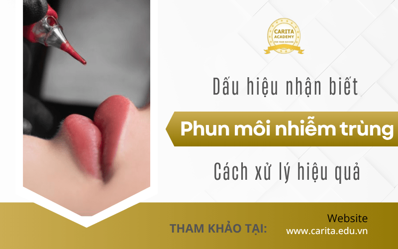 phun môi nhiễm trùng