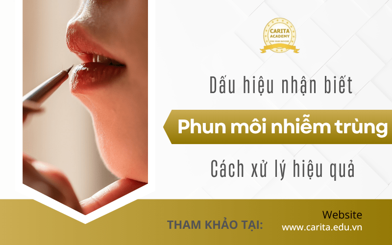 phun môi nhiễm trùng