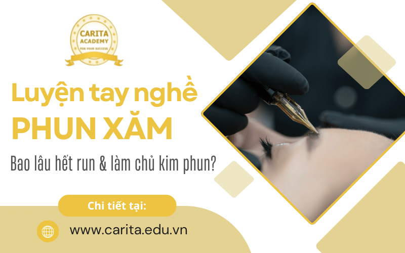 luyện tay nghề phun xăm
