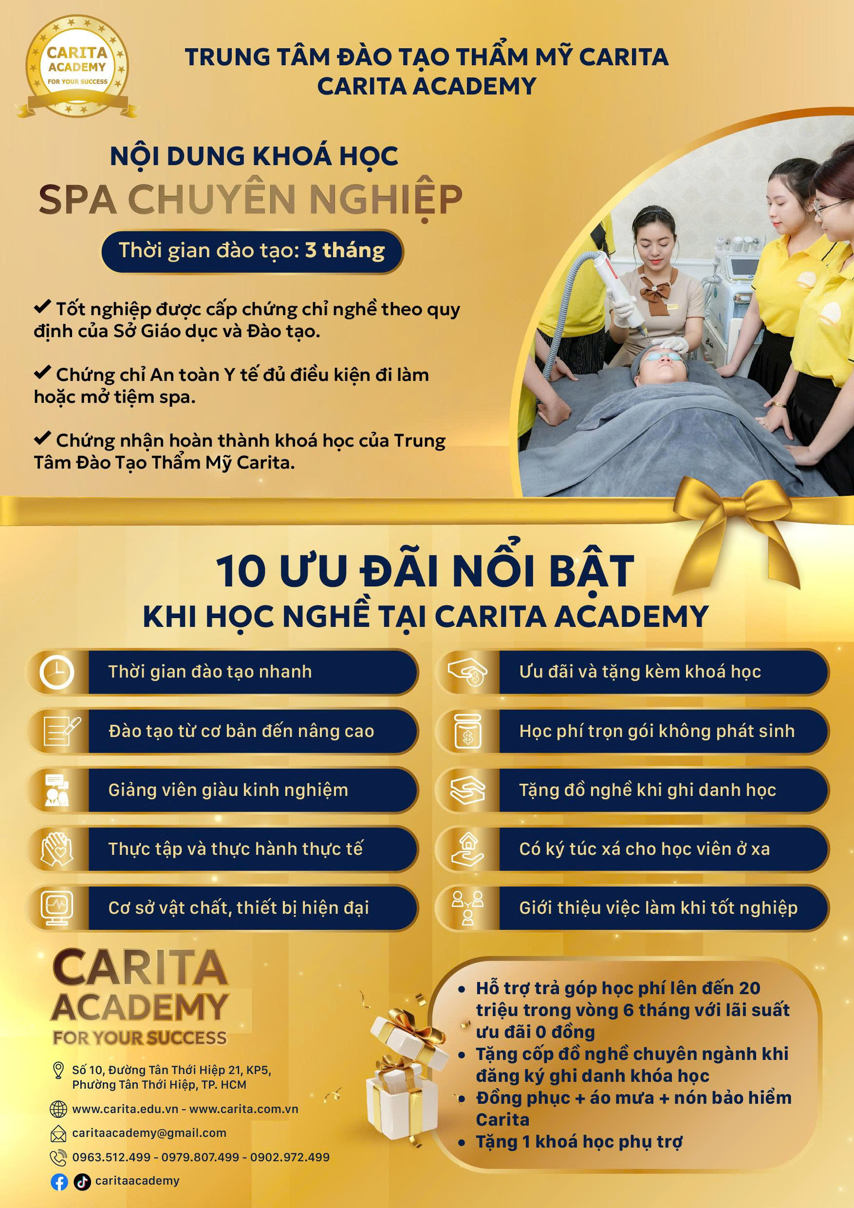 khóa học đào tạo chăm sóc da